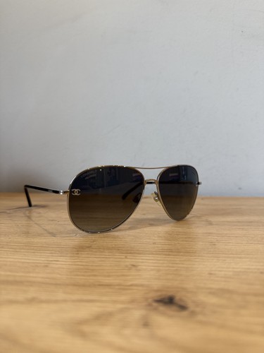 Chanel 4189-T-Q Titanium Polarized Aviator Sunglasses