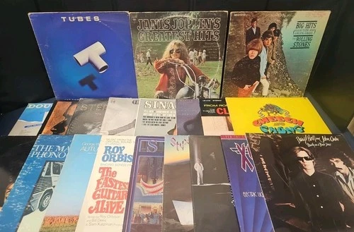 20 VINYL RECORD LOT - Rolling Stones + Tubes + Janis Joplin + Styx + Ambrosia +
