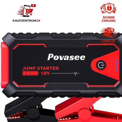 Starthilfe Powerbank 5000A 12V für Benzin 10L Diesel 8L mit LED und 2 USB