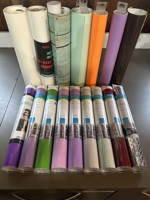 Huge Vinyl Lot Cricut Premium Vinyl + Specialty Adhesive Rolls Bundle Decal