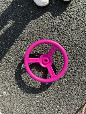 Swing Set Steering Wheel Attachment for Kids Outdoor Playset Pink