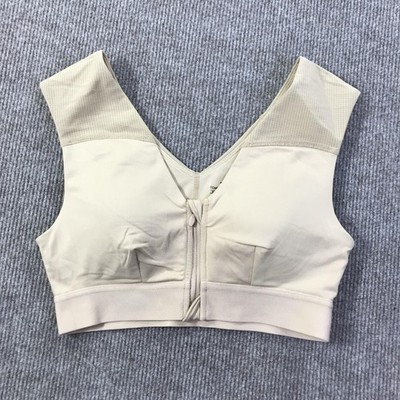 Tommie Copper Sports Bra Womens Small Shoulder Support Zip Front Activewear Gym