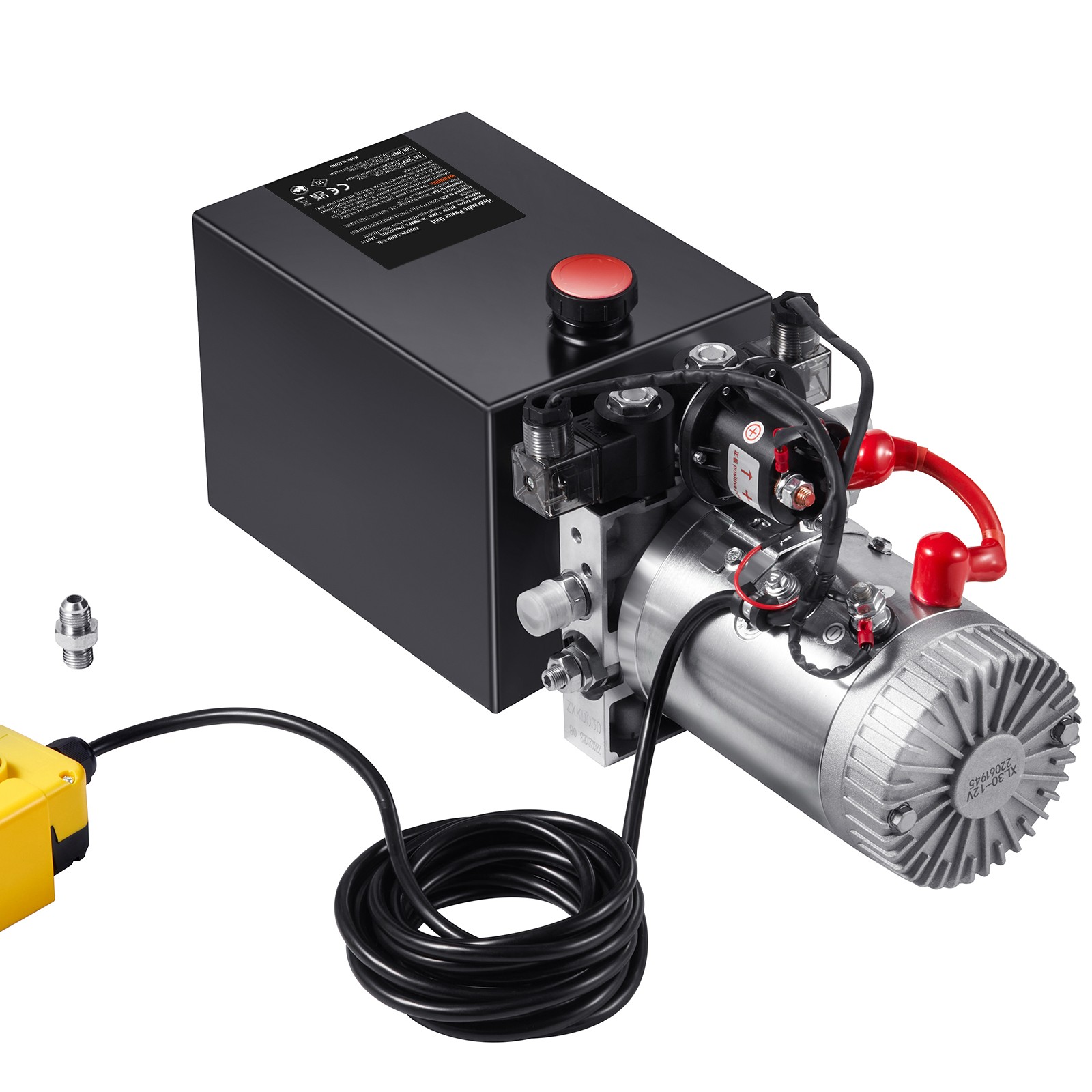 8 Quart Double Acting Hydraulic Pump Dump Trailer Power Unit 12V 2.1HP SAE #6 - Thumbnail 10