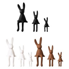 Ceramic Sitting Bunny Statue Modern for TV Cabinet Home Decoration Shelves