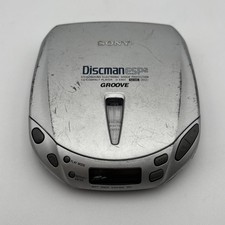 Sony D-E401 Silver Discman Stereo CD Player Walkman ESP2 Groove Tested - Read