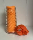 Tang! Clear Glass Pitcher 1L Orange Lid & Handle Swirl Pattern Vintage — photo 4
