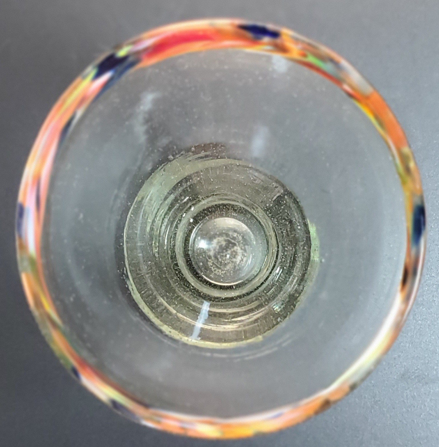 Confetti Hand Blown Cocktail Margarita Glass 5"