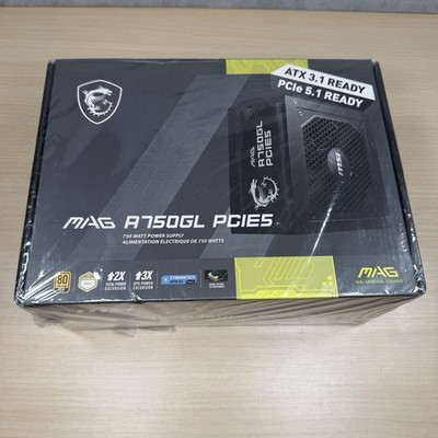 MSI MAG A750GL PCIE5 Modular ATX PSU 750W 80 Plus Gold BRAND NEW & SEALED