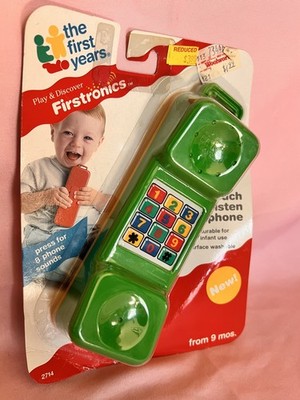 1993 Touch & Listen Phone Infant Toy The First Years Kiddie Products WORKS!! VTG