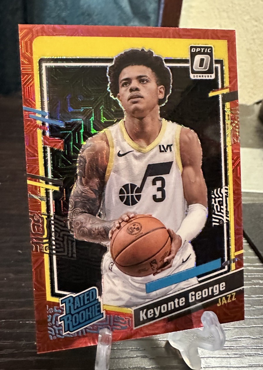 2023-24 Donruss Optic Keyonte George RC #223 Choice Red Mojo /88 Jazz SP Rookie