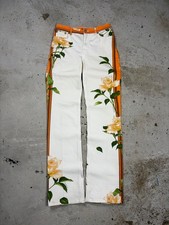 Roberto Cavalli 2005 Floral Rose Print Jeans Denim Pants