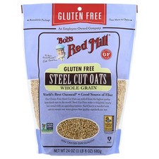 Steel Cut Oats, Whole Grain, Gluten Free, 24 oz 680 g 