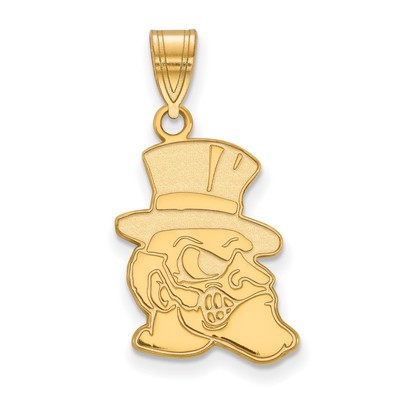 Gelber Sterlingsilber LogoArt Wake Forest University Dämon Diakon LG Anhänger