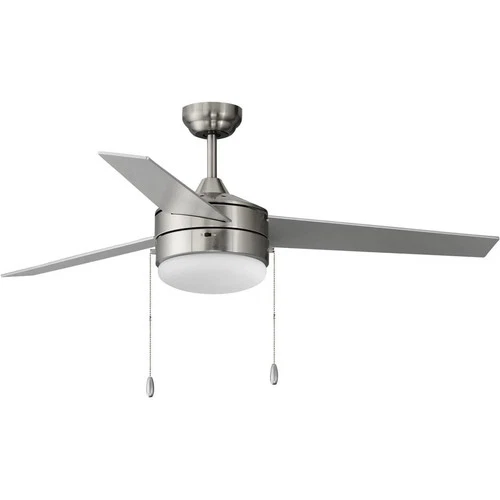 Maxim Lighting 89906FTSNBK Trio Indoor Ceiling Fan Satin Nickel with Black - Picture 1 of 4
