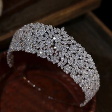 Luxury Tiaras And Crowns For Women 5A Zirconia Wedding Hair Accessories Bride