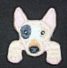 Parche bordado Bull Terrier cachorro raza perro perro animal planchar o coser