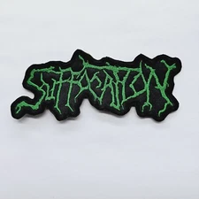 Suffocation Shaped  Green Logo EMBROIDERED PATCH