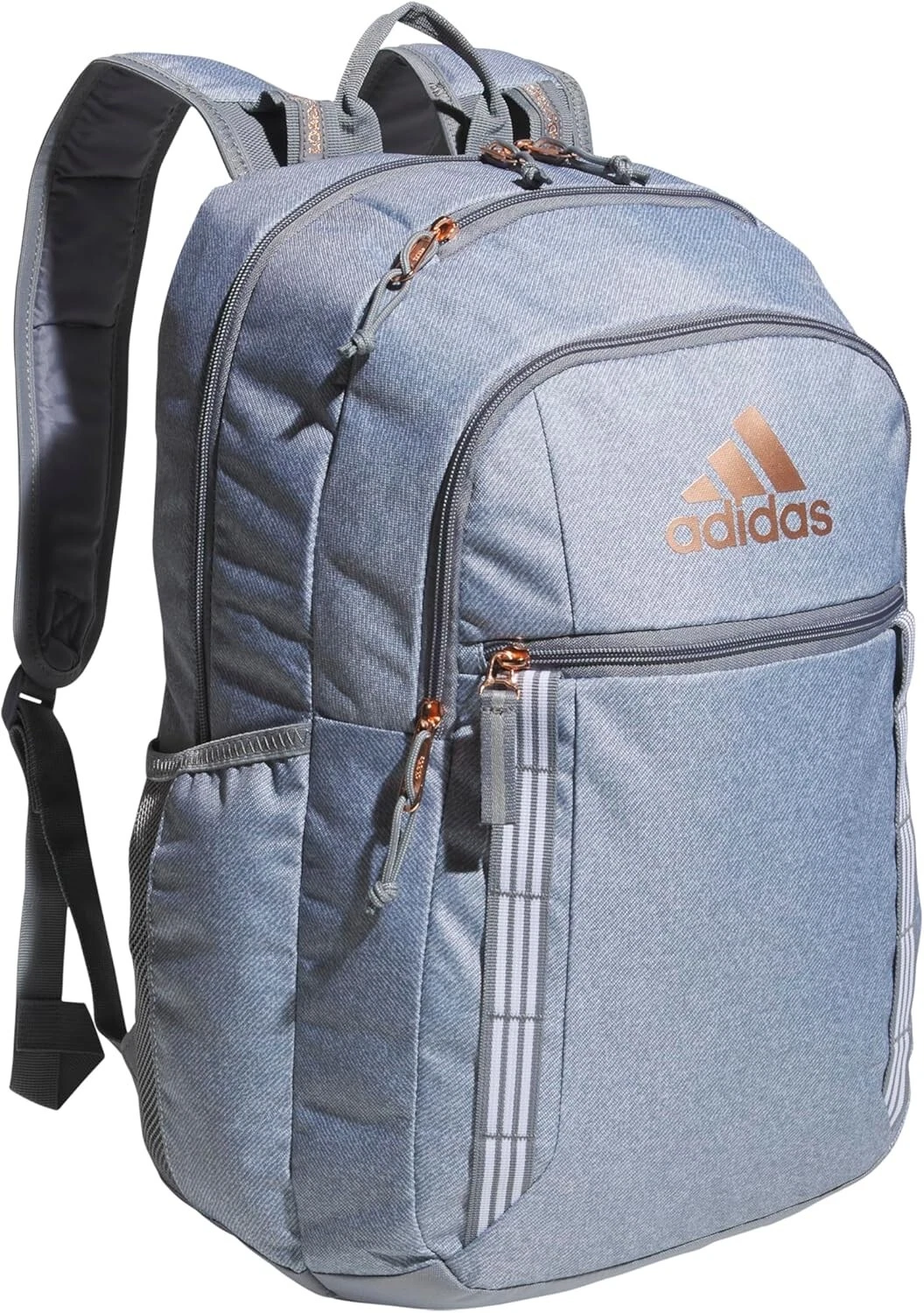 ADIDAS EXCEL 7 LARGE DURABLE 20" Backpack School Laptop Bag GREY GOLD $65 NWT