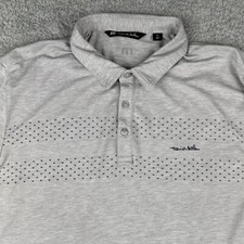 Travis Mathew Mens Golf Polo Shirt XL Gray FLAW Performance Stretch Cotton