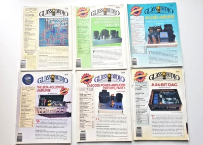 6x Glass Audio Magazine Volume 10 Number 1, 2, 3, 4, 5 and 6 (1998) - HL002754