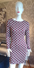 PRIVY Burgundy Mix Chain Link Design Long Sleeve Dress With Cowel Back [M]