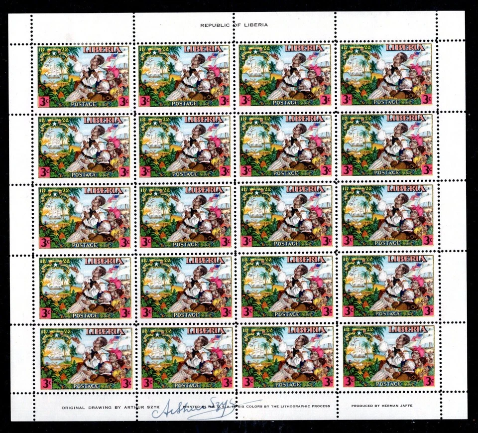 LIBERIA 1949-1952 Sc. #309-312, C63, C64, C69a COLECCIÓN JUDAICA JEHUDIASIMAN Foto 4 de 4