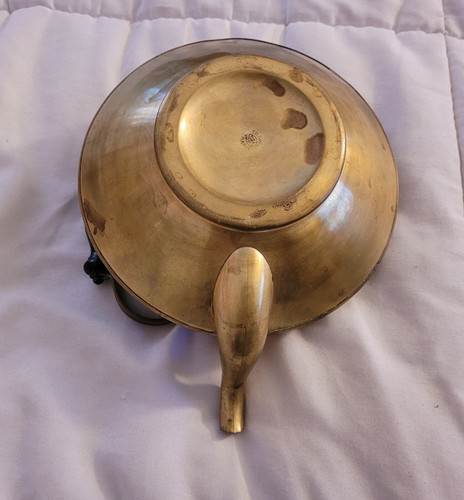 Vintage Antique English Brass Tea Kettle Pre-owned Unbranded With Trade Mark - Picture 10 of 12