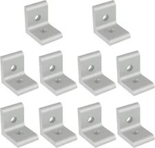 10 Packs 15 Series Aluminum 2 Hole inside Corner Bracket, Aluminum Extrusion Bra