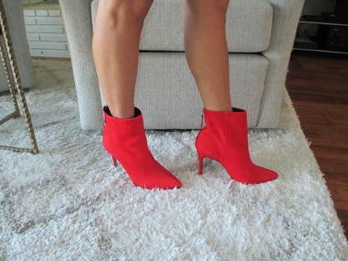 Red Suede Bootie by Schutz-Size 7B Beautiful! - Picture 2 of 7
