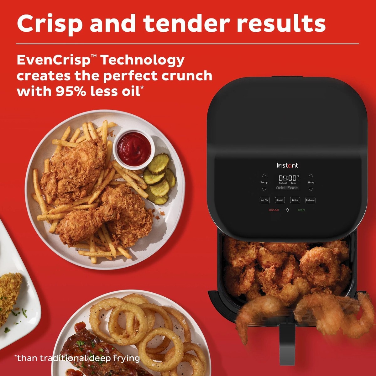 Instant Vortex qt Single Basket 4-in-1 Air Fryer Oven with