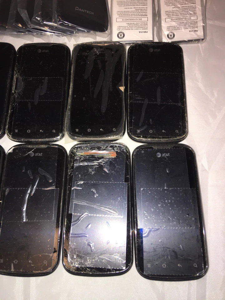 LOTE de 10 Pantech Burst P9070 - cristal dañado ver fotos LCD y táctil sigue funcionando Foto 3 de 3