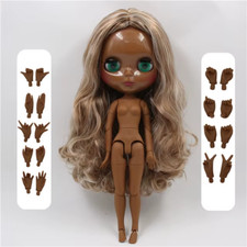 Blyth Doll with Jointed Body & Brown/Blonde Hair - 30cm BJD Toy Gift for Girls