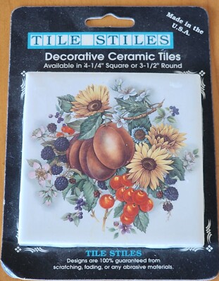 Tile Stiles Decorative Fruit Bouquets #P18682 tile. In Packaging. 