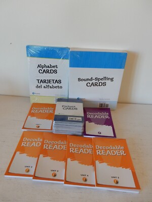 Pearson Lot Bundle - Decodable Reader 1 Units 1-5 & Grade 2 + Fact. Sealed Cards