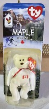 MAPLE THE BEAR-1996 MCDONALDS TY BEANIE BABY WITH RARE ERRORS 1993 OAKBROOK NIP