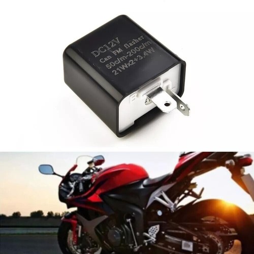 Lampeggiatore Indicatore Relè LED Moto Bici 2 Pin 12V Frequenza Lampeggiante Regolabile - Foto 4 di 24