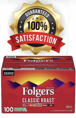 Folgers Classic Roast Coffee K-Cups, Medium - 100 Count