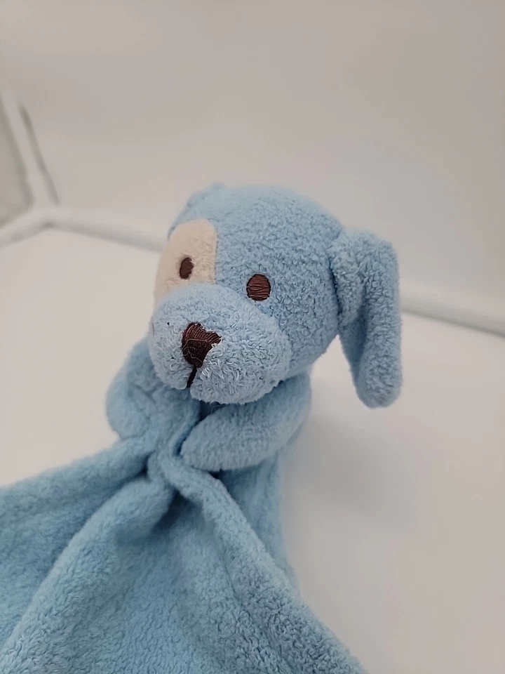Difícil de Encontrar Mantas y Más Allá Mini Azul Cachorro Perro Manta de Seguridad Lovey Piping Mano  Foto 3 de 4