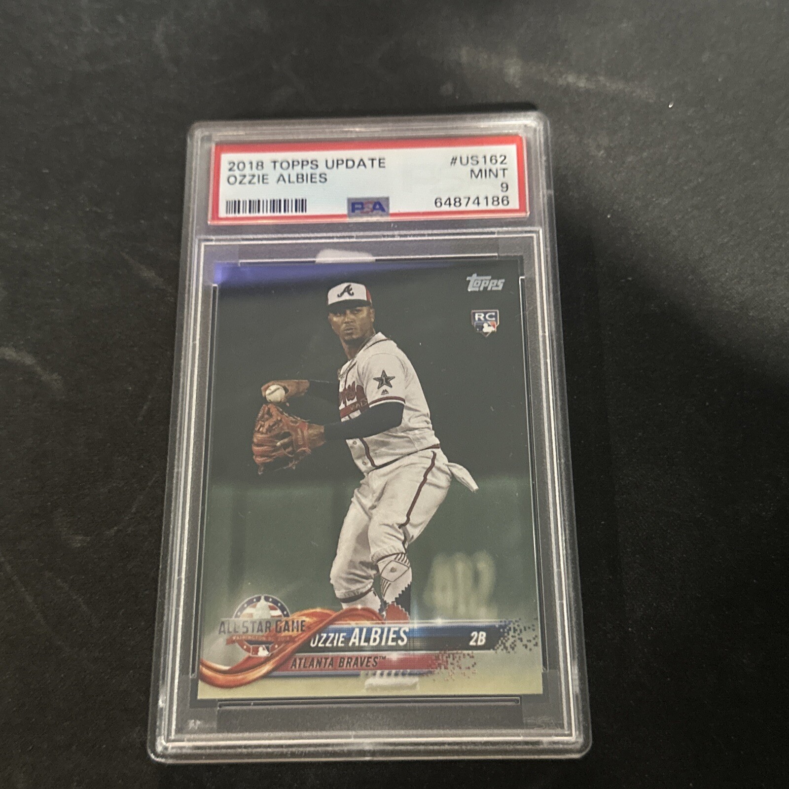 2018 TOPPS UPDATE #US162 OZZIE ALBIES RC BRAVES PSA 9