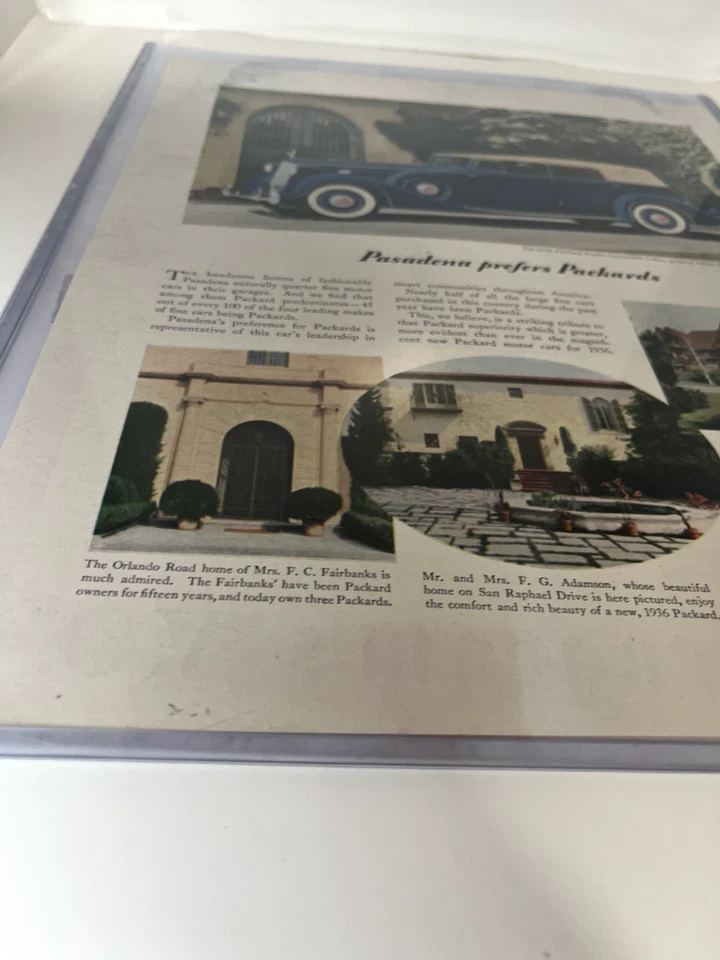 1936 Packard Pasadena Convertible Sedan Ad - Annandale Country Club  - FN - Image 4 of 4
