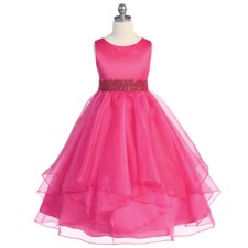 FUCHSIA Size 2 Flower Girl Dress Bridesmaid Party Formal Wedding Dance Birthday