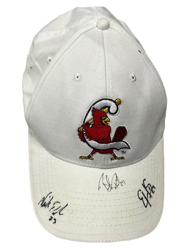 Baseballkappe Mütze signiert Springfield Cardinals Riemen verstellbar Erwachsene weiß