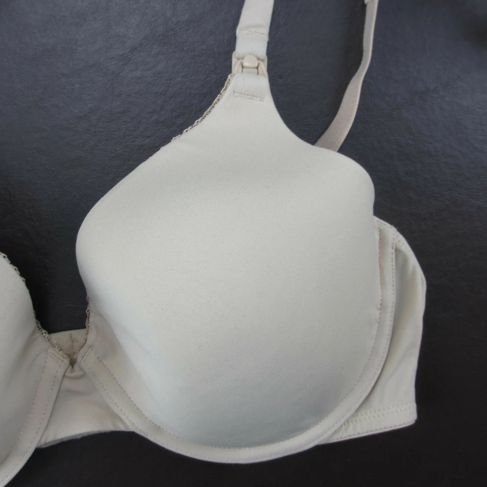 Sujetador Maternidad 36C Beige Acolchado Con Aros Cierre Ajustable Espalda Foto 4 de 4