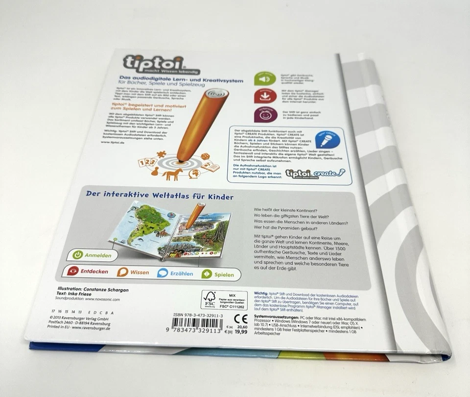 Tiptoi Die Verrückte Weltreise & Mein groẞer Weltaltas GERMAN language Children - Image 3 of 4