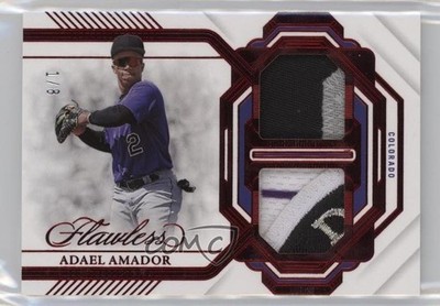 2023 Panini Flawless Dual Patch Ruby 1/8 Adael Amador #DP-AA Dual Patch 16wc