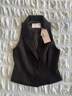 Meshki Mura Suiting Vest Size XS Black