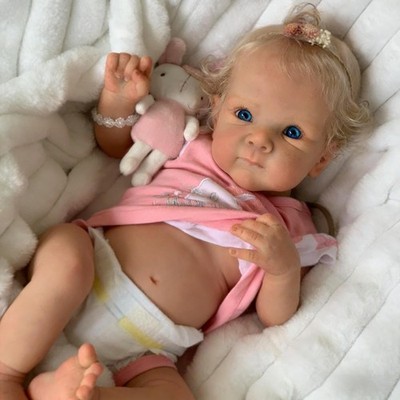 18 Inch Realistic Reborn Baby Dolls Girl Silicone Full Vinyl Body Washable Doll