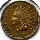 1881 Indian Head One 1 Cent   R1869