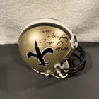 Tom Dempsey Autographed Original New Orleans Saints Football Helmet