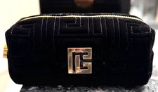 Balmain Black Velvet Travel Cosmetics Bag/Pouch NIB 9x4.5x3